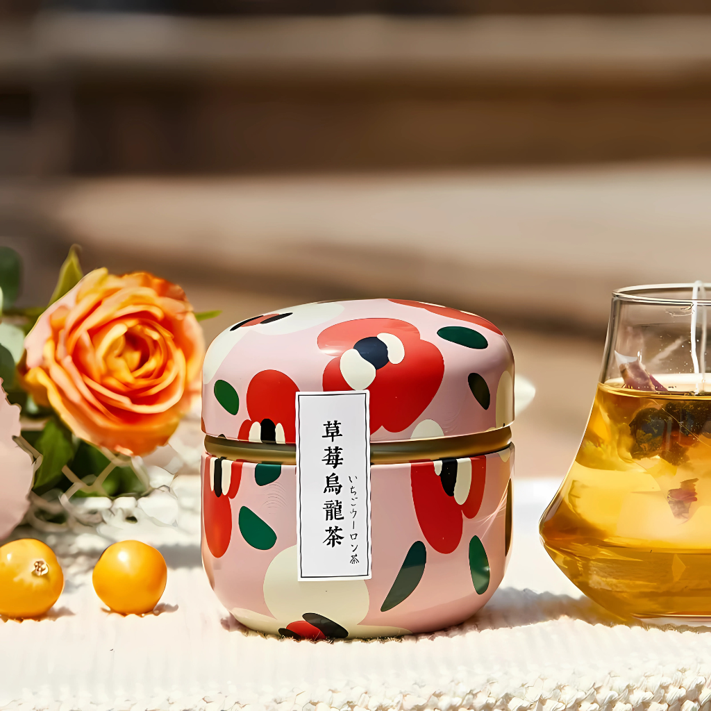 Boîte à thé | Motifs fleuris (Guarana)