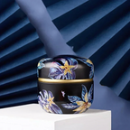 Boîte à thé | Motifs fleuris (Bleu impérial)