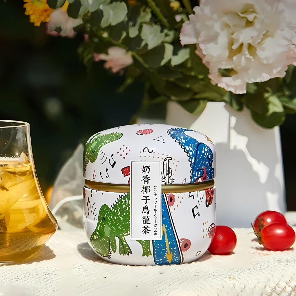 Boîte à thé | Motifs fleuris (Crocos)