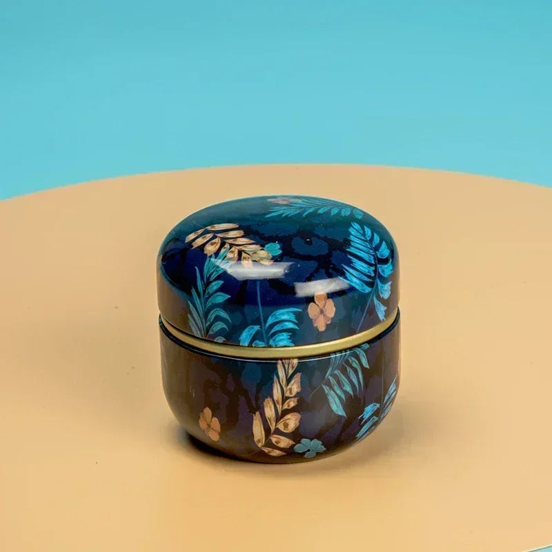 Boîte à thé | Motifs fleuris (Nuit tropicale)