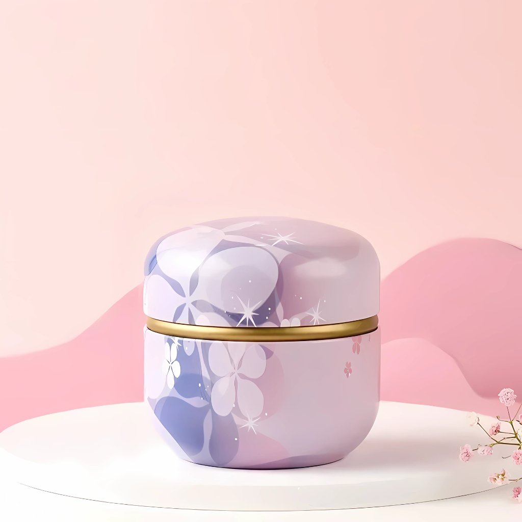 Boîte à thé | Motifs fleuris (Rose Pastel)