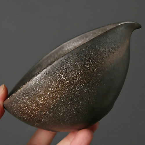 Bol matcha Chawan Japonais en Poterie Naturelle | Finition Pierre Gris Authentique