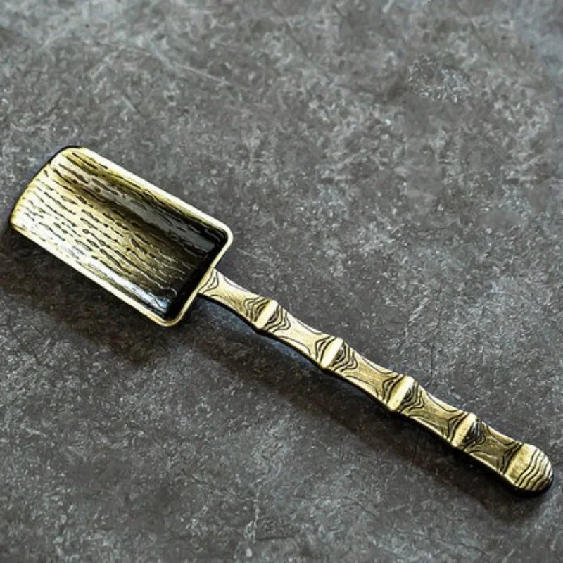 Cuillère à thé en bronze – Manche bambou