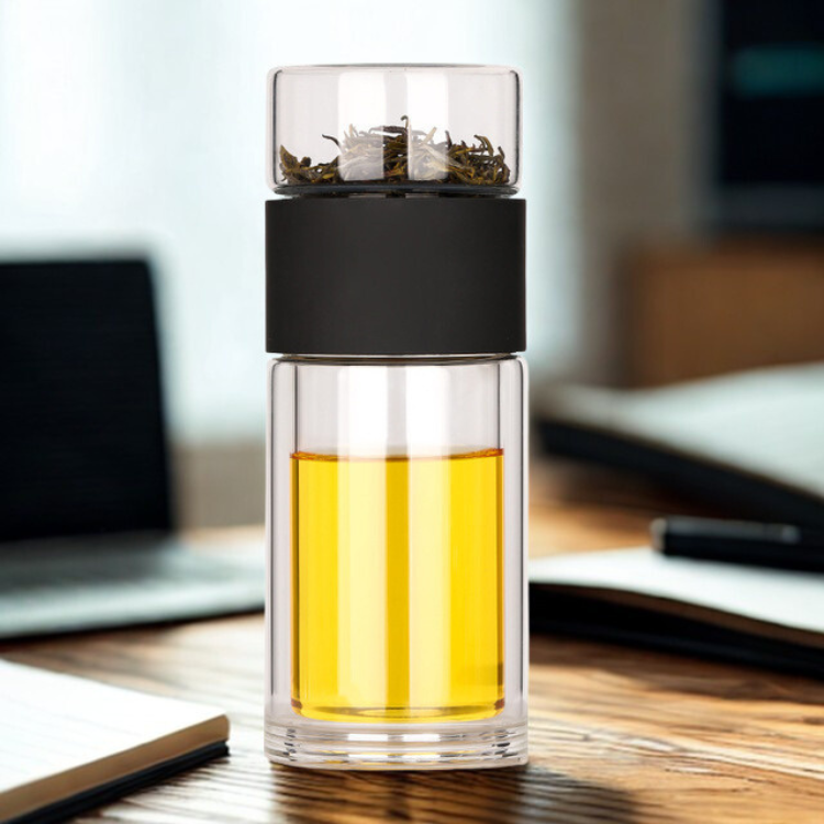 Gourde à thé | Double Paroi Bois Noir