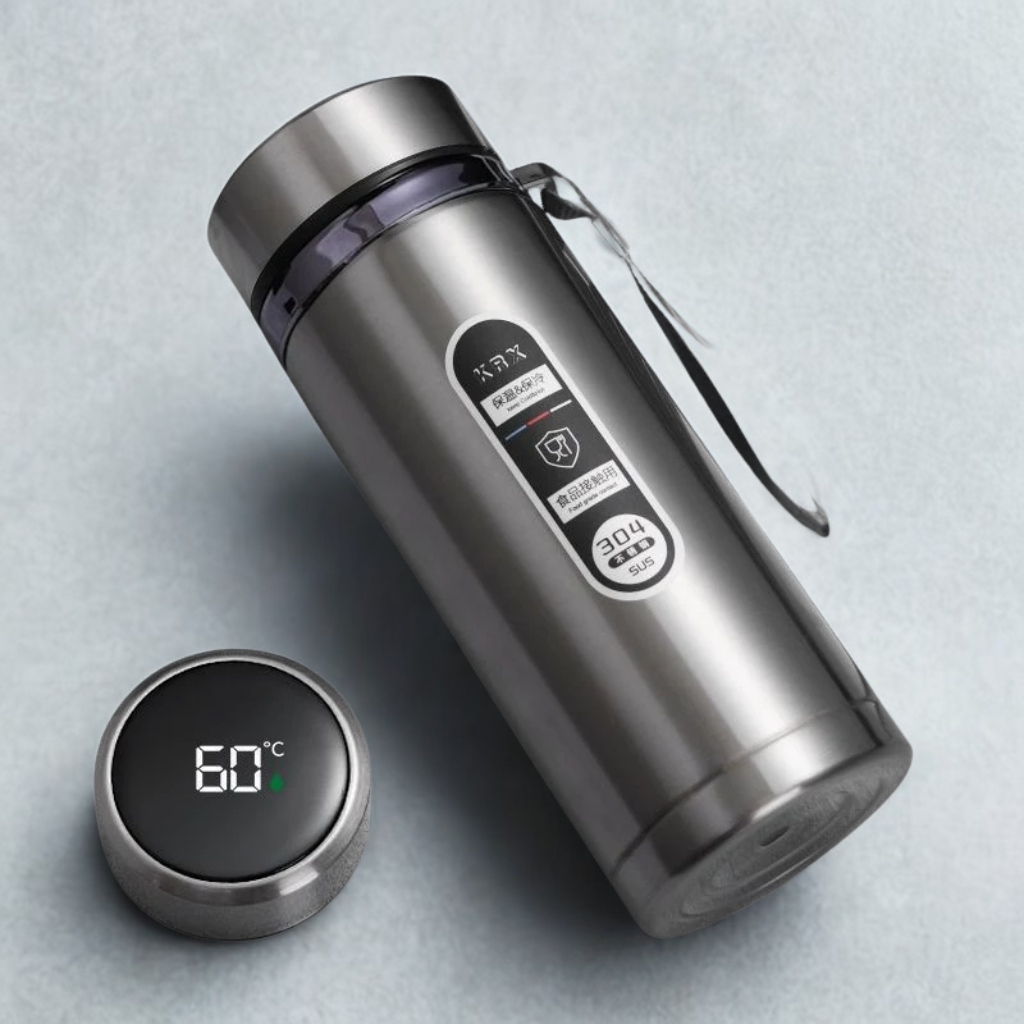 Gourde à thé LED – Argent