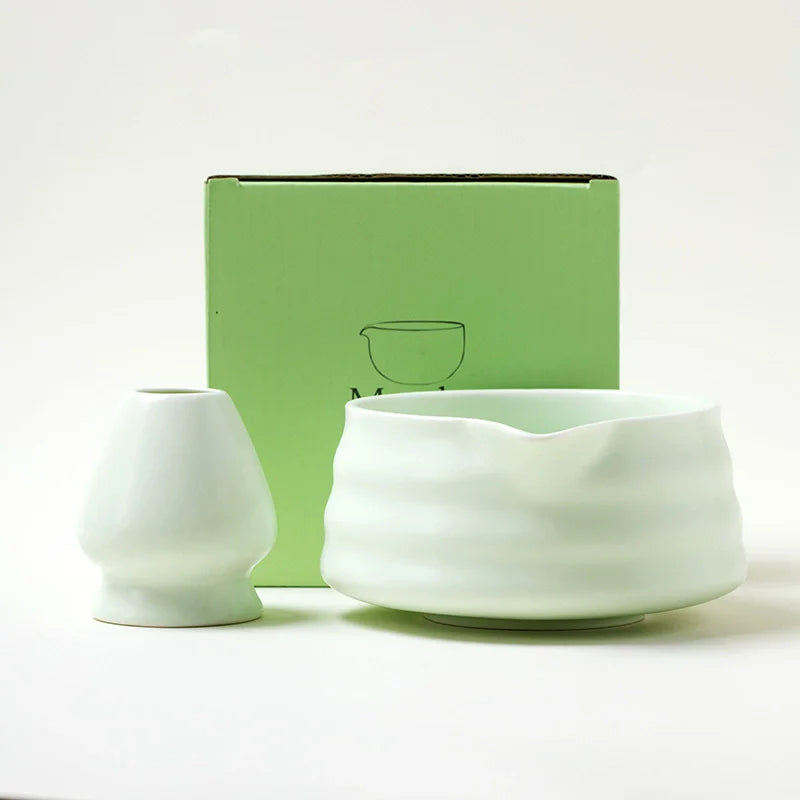 Set Matcha Japonais Vert – Bol & Support de Fouet Traditionnels