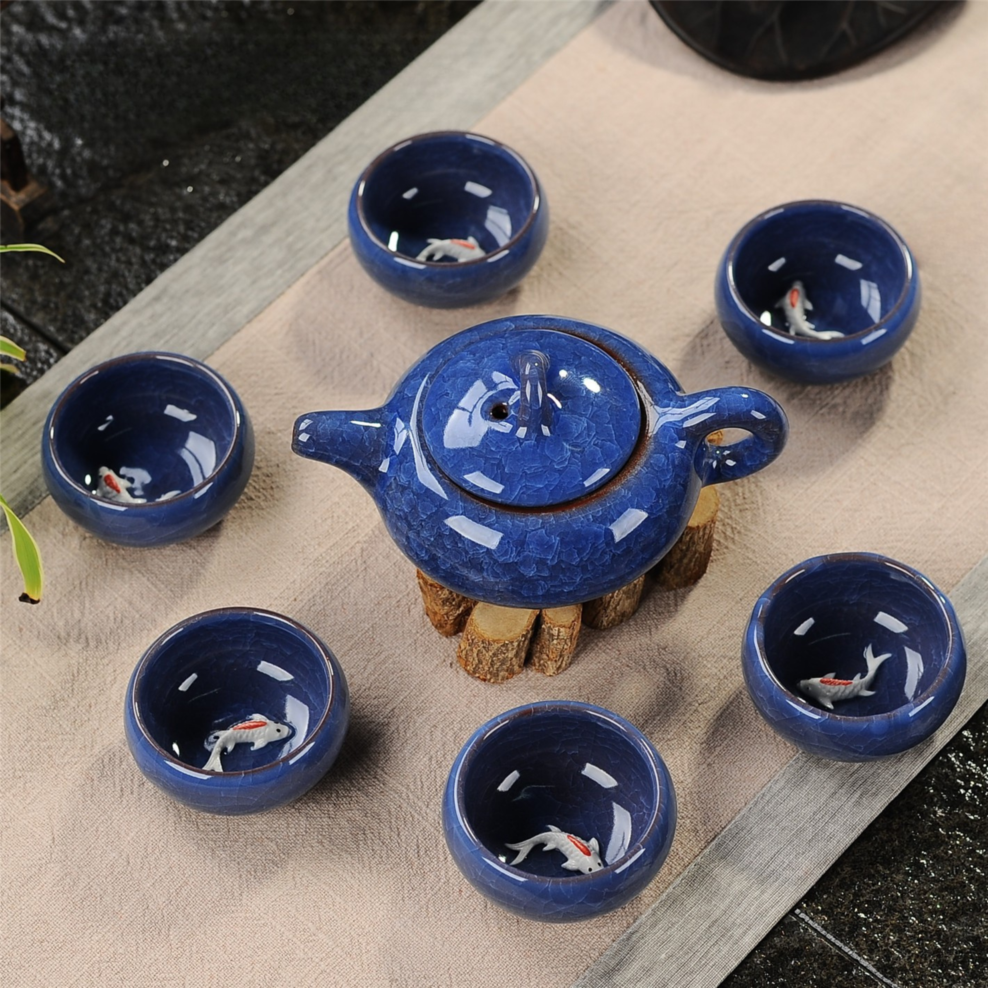 Service à thé Kung Fu | Édition Carpes de Prospérité