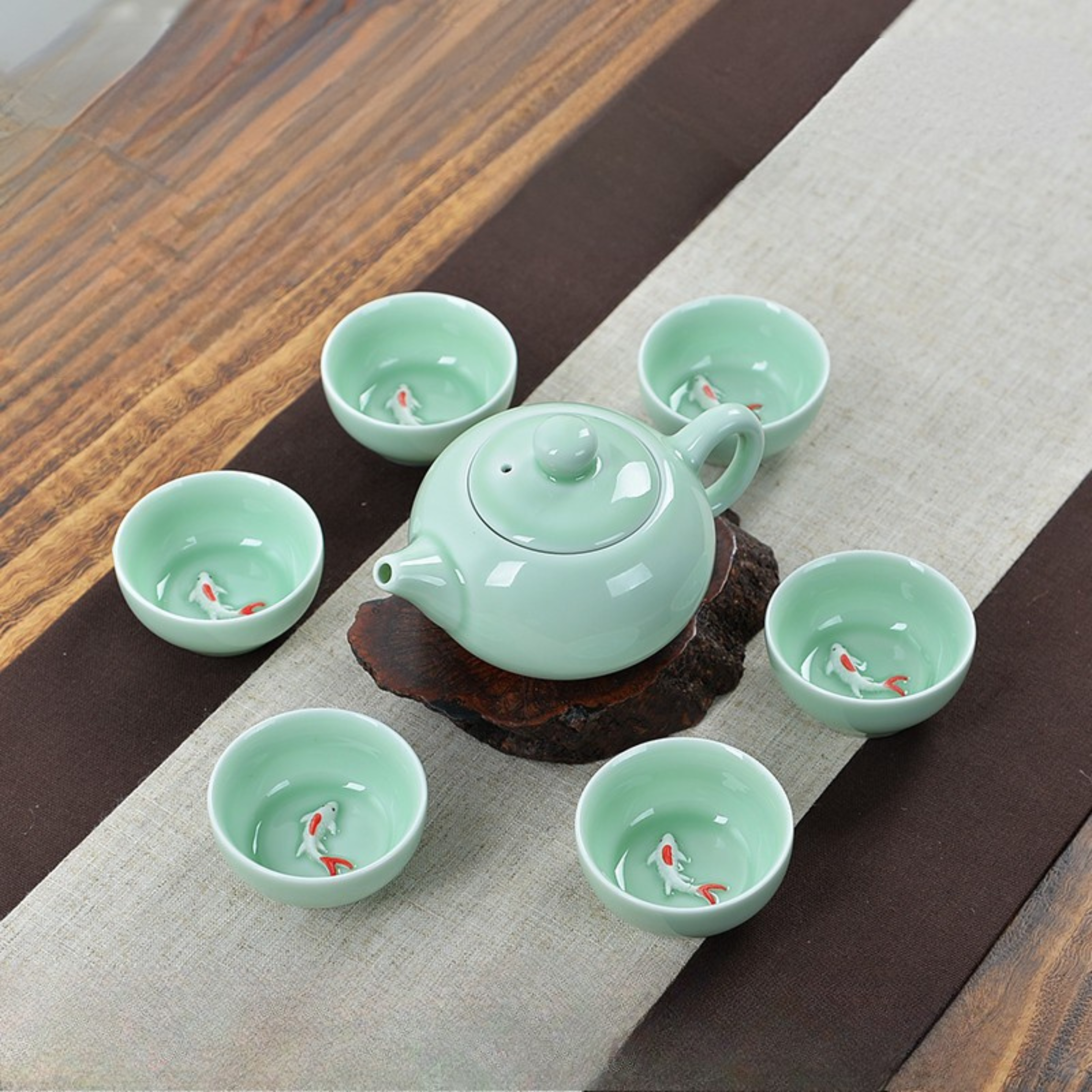 Service à thé Kung Fu | Édition Carpes de Prospérité