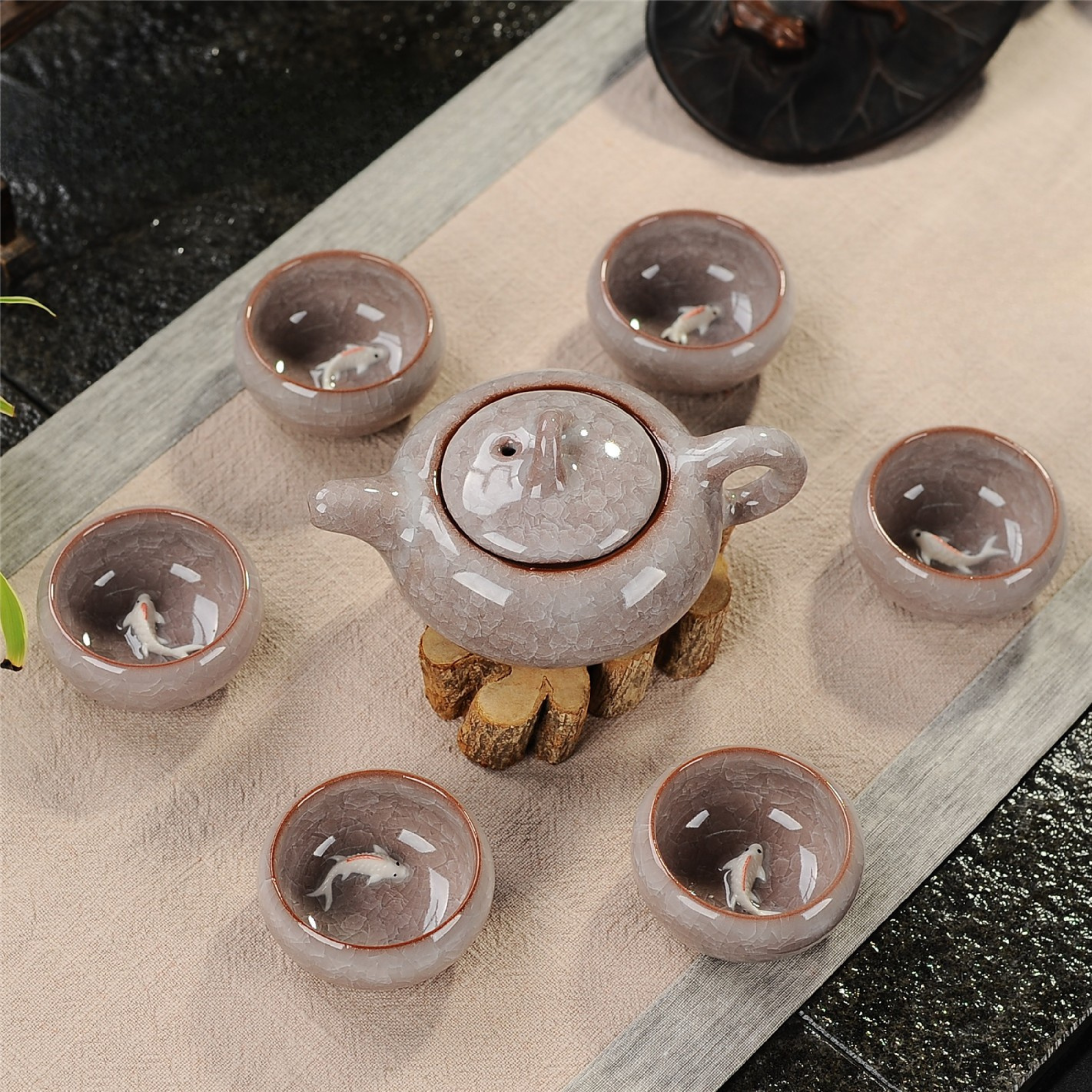 Service à thé Kung Fu | Édition Carpes de Prospérité