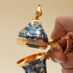 Service à thé marocain traditionnel en alliage doré