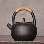 Théière Japonaise en Céramique Noire – Bouilloire Artisanale