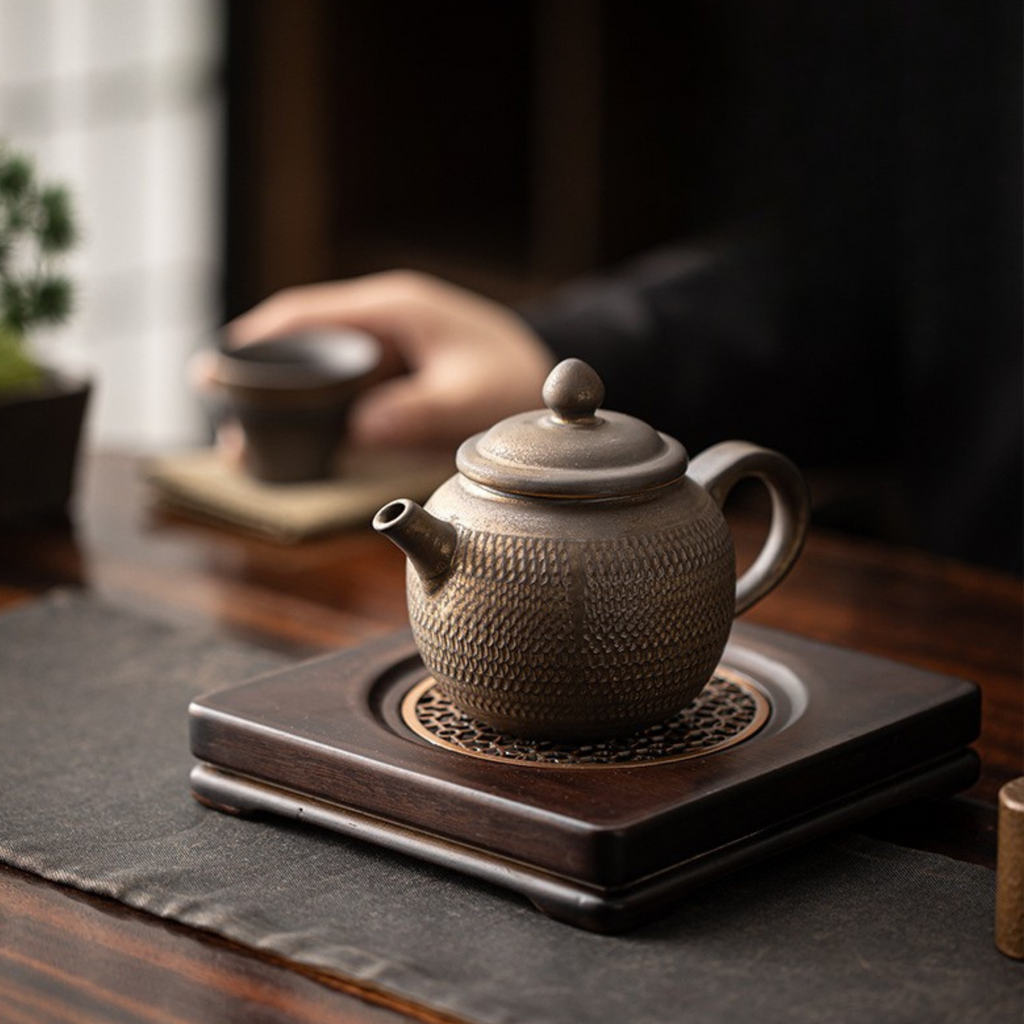 Théière Japonaise en Fonte Antique 260 ml – Bouilloire Artisanale Design Texturé
