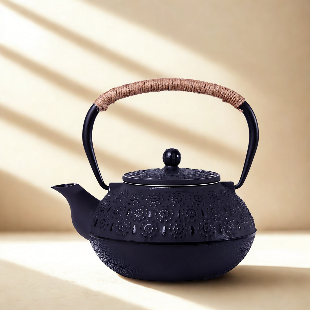 Théière en fonte | Fleur Noire