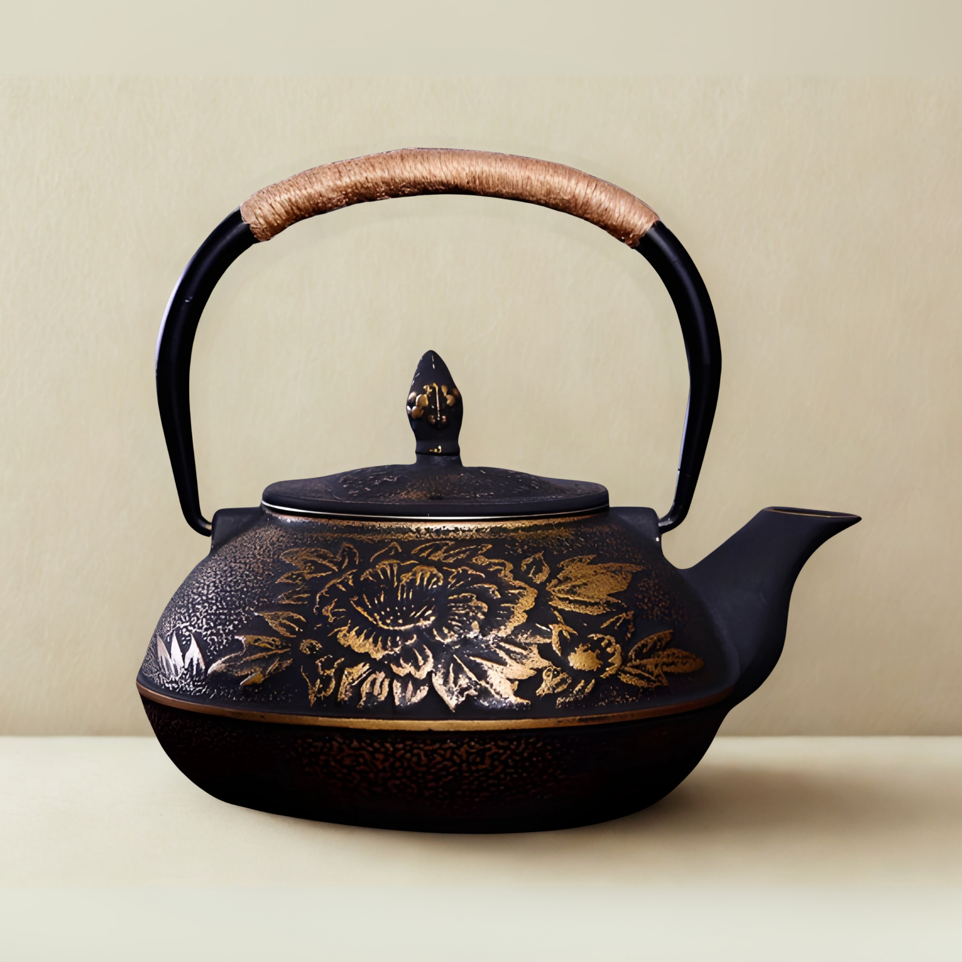 Théière en fonte | Pivoine d’Or