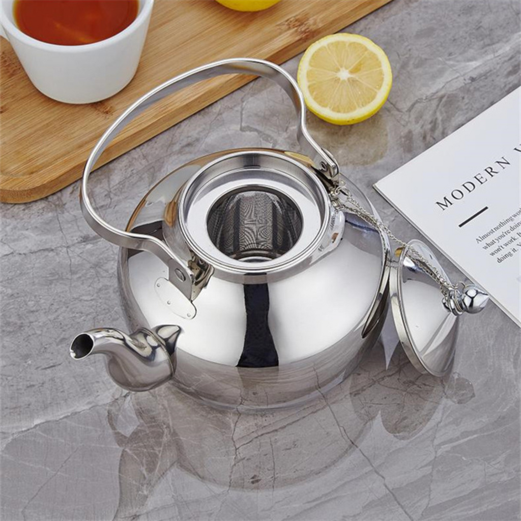 Théière en inox | Argentée