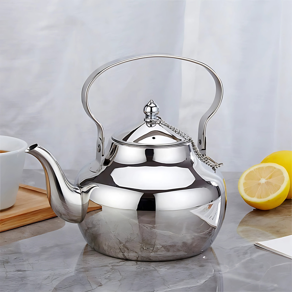 Théière en inox | Argentée