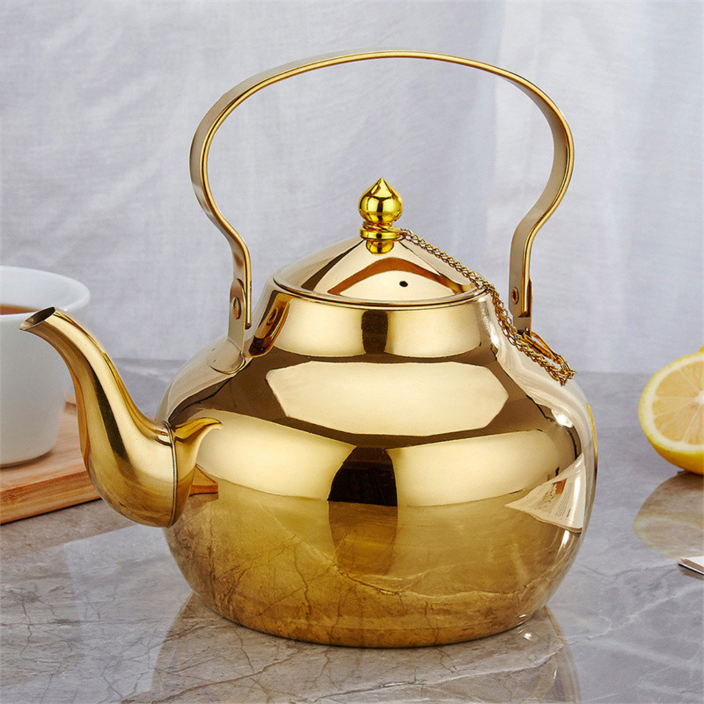 Théière en inox | Dorée