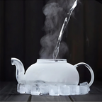 Théière en verre transparente avec filtre | Design élégant