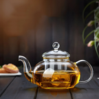 Théière en verre transparente avec filtre | Design élégant