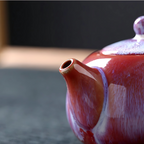 Théière japonaise artisanale en céramique émaillée | Rose Poudré