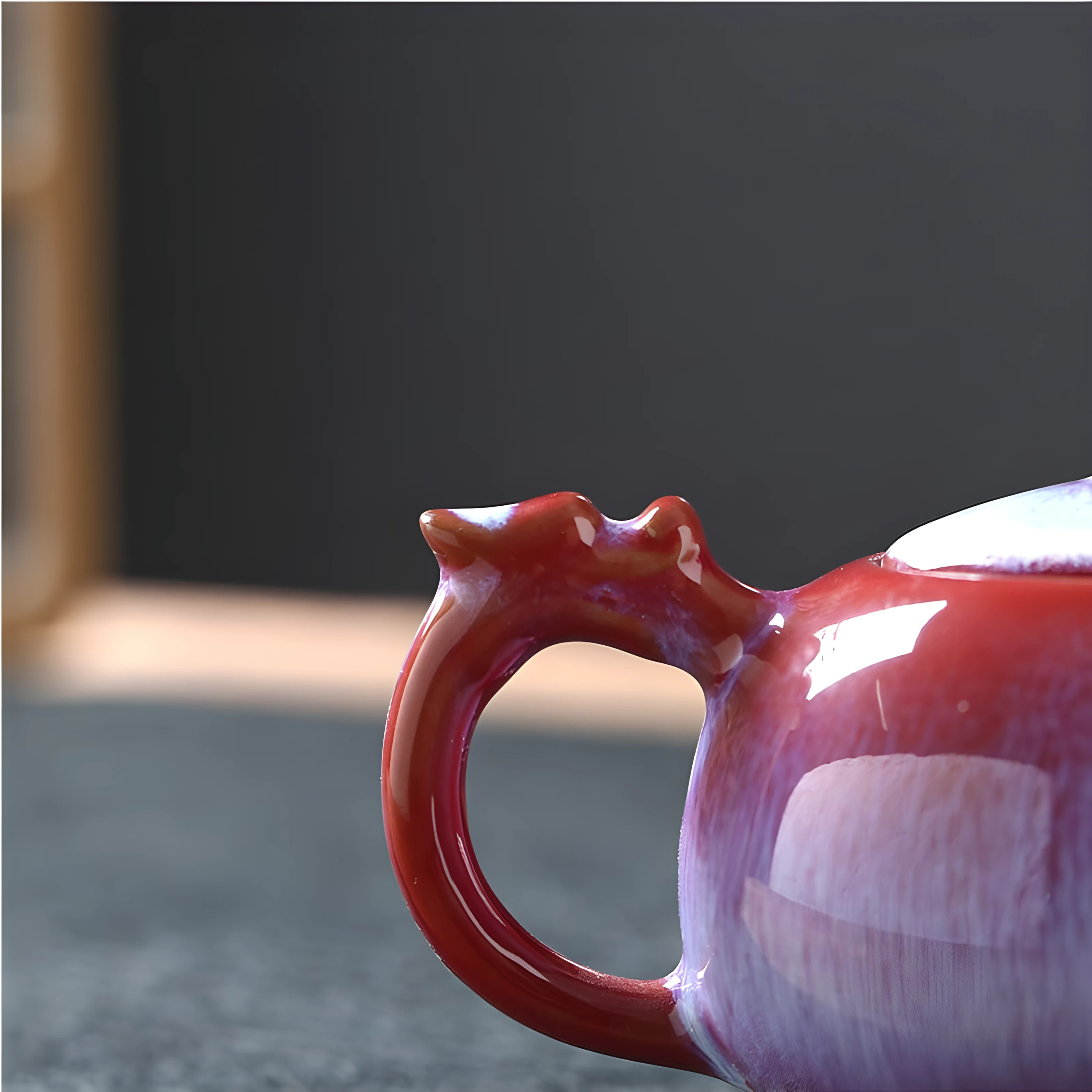 Théière japonaise artisanale en céramique émaillée | Rose Poudré