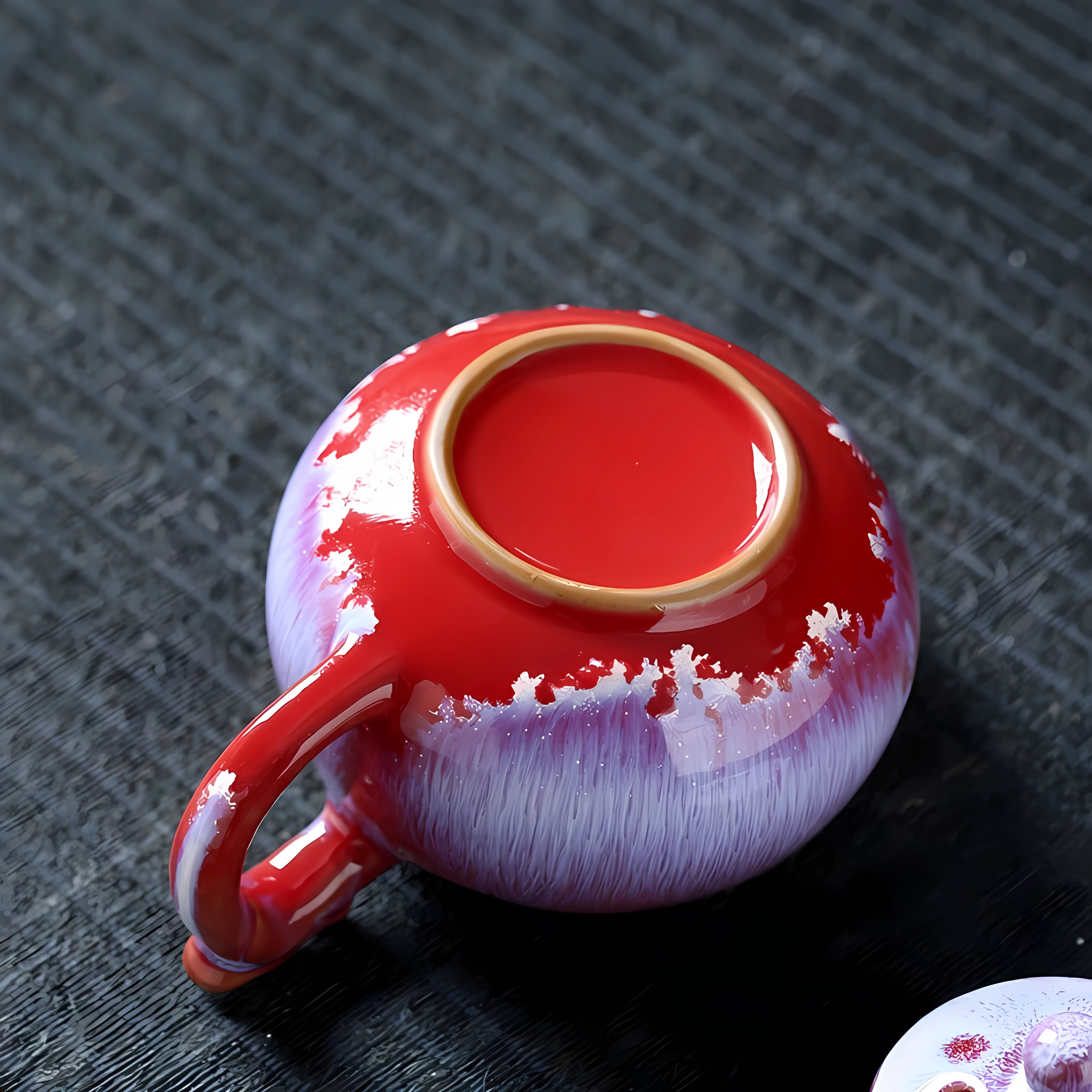 Théière japonaise artisanale en céramique émaillée | Rose Poudré